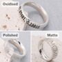 Latitude Longitude Coordinates Silver Ring 8mm Flat Profile, thumbnail 7 of 9