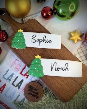 Personalised Christmas Name Plaque Biscuits, 2 of 3