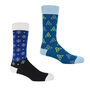 Tri Blue And Snowflake Blue Men's Socks Bundle, thumbnail 1 of 5