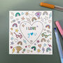 Kid's Valentine Colouring Card, thumbnail 6 of 8