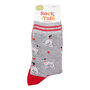 Dalmatian Dogs Bamboo Socks Women's Grey Red, thumbnail 4 of 4
