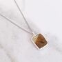 'The Rectangle' Citrine Sterling Silver Necklace, thumbnail 4 of 8