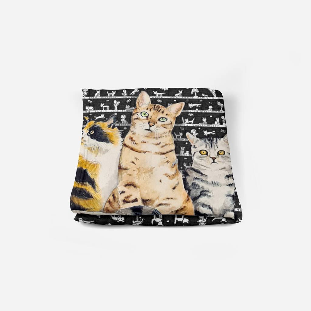 cat fleece blanket