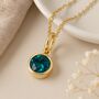 Personalised May Birthstone Necklace In Gold Plated Silver, thumbnail 2 of 10