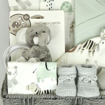 Animal Adventures New Baby Gift Set Hamper, 6 of 8