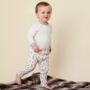 Baby And Children's White Soldier Print Pyjamas, thumbnail 2 of 7