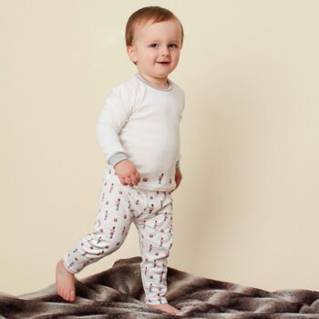 Baby And Children's White Soldier Print Pyjamas, 2 of 7