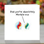 Funny Father's Day Card, Dad You're Marbleous, thumbnail 5 of 5
