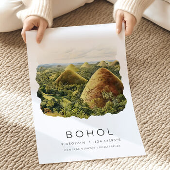 Philippines Travel Poster Of Bohol Chocolate Hills, 2 of 7