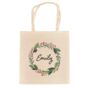 Personalised Christmas Wreath Linen Tote Bag, thumbnail 3 of 4