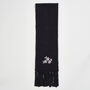 Forget Me Not Knitted Navy Scarf, thumbnail 5 of 5