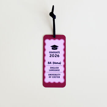 Personalised University Graduation Bookmark, 6 of 6