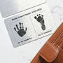Personalised Hand And Footprint Wallet Metal Cards, thumbnail 4 of 11