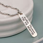 Men's Personalised Silver Vertical Bar Necklace, thumbnail 1 of 12