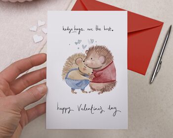 Hedgehog Valentine Card, 2 of 2