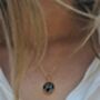 Snowflake Obsidian Necklace Gold Plated, thumbnail 3 of 3