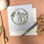 Personalised 80th Floral Birthday Papercut Card, thumbnail 1 of 9