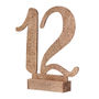 Rose Gold Glitter Wooden Table Numbers One 12, thumbnail 2 of 4