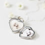 Personalised Sterling Silver Heart Locket On Ball Chain, thumbnail 2 of 12