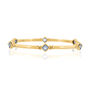 Divinity Princess Blue Topaz Bangle Sterling Silver Or Gold Plated, thumbnail 6 of 9