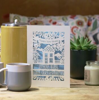 Personalised Papercut Happy New Home Card, 9 of 9