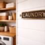 Solid Brass Laundry Plaque Brass With Antique Finish, thumbnail 3 of 6
