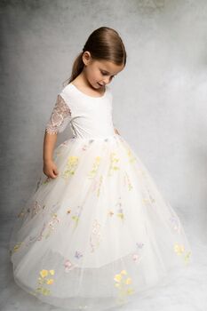 Enchanted Dress – Ivory Cream / White Lace, 5 of 9