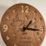 Coffee Gift Personalised Wall Clock, thumbnail 2 of 4