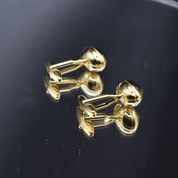 Rugby Ball Gold Cufflinks Gift For Men 316 L Stainless Steel Sports Accessory, 3 of 5