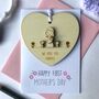 Personalised First Mother's Day Keepsake Heart Card, thumbnail 2 of 4
