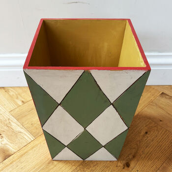 'Horsing Around': Hand Painted Original Bin/Basket, 4 of 9