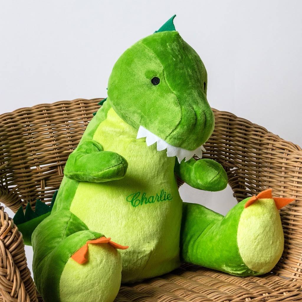 Personalised Soft Toy, Dinosaur, 1 of 2