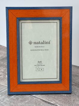 Natalini Orange And Blue Photo Frame, 2 of 4