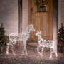 Duchy Doe And Fawn Dual Micro LED Light Up Reindeer, thumbnail 3 of 3