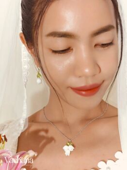 Sterling Silver White Lilly Of The Valley Jewelry Set, 2 of 10