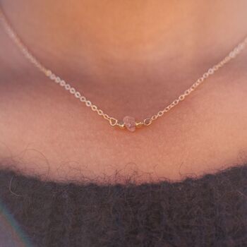 Single Crystal Minimalist Choker Dainty Necklace, 7 of 7