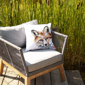 Inky Fox Outdoor Cushion For Garden Furniture, 5 of 9