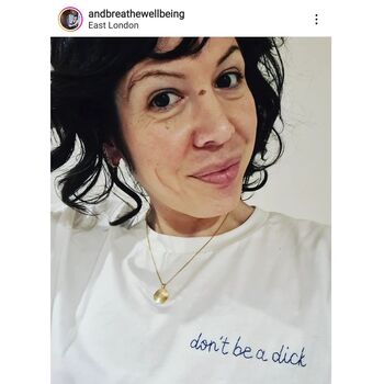 'Don't Be A Dick' Hand Embroidered T Shirt, 4 of 7