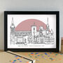 Rugby Warwickshire Skyline Art Print Unframed, thumbnail 2 of 6