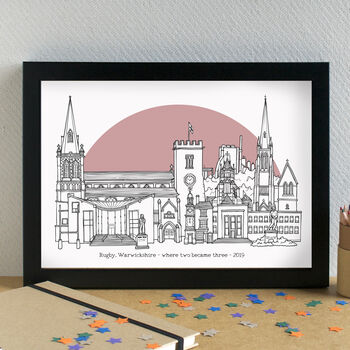 Rugby Warwickshire Skyline Art Print Unframed, 2 of 6