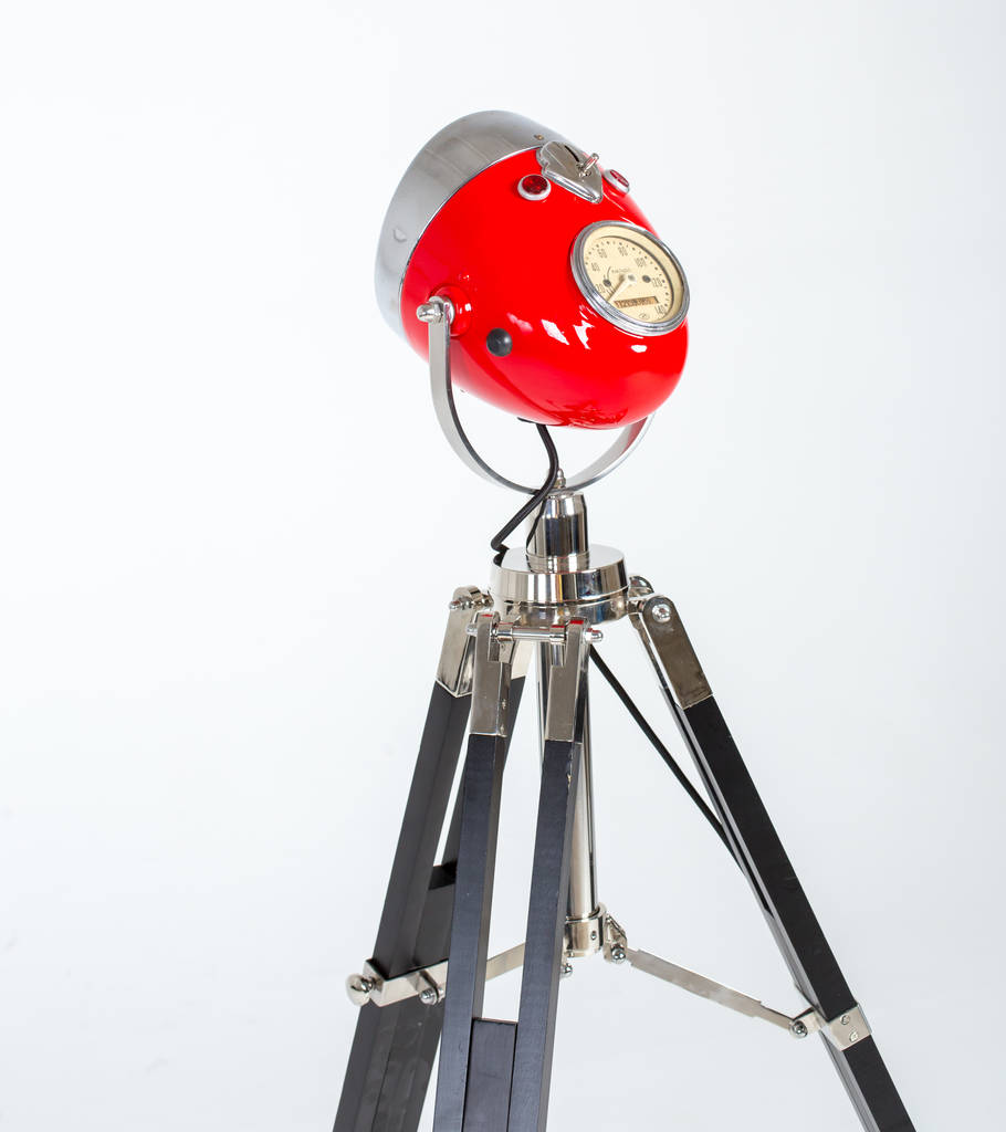 Highway Star Retro Tripod Motorcycle Headlight Lamp By Reason Season