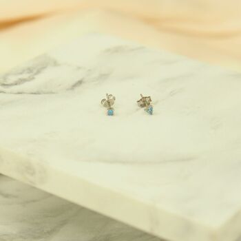 Silver Stud Earring Set, Jewelry Gift Set, Blue Earring, 5 of 6