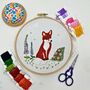 Fox Cub Embroidery Kit, thumbnail 2 of 7