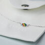 Sterling Silver Rainbow Candy Charm Bracelet, thumbnail 5 of 7