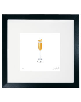 Peach Bellini Cocktail Print | Hand Illustrated Art, 2 of 3
