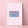 Taylor Swift Lover Inspired Cassette Print, thumbnail 1 of 5