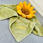 Personalised Sunflower Baby Soother Blanket, thumbnail 1 of 2