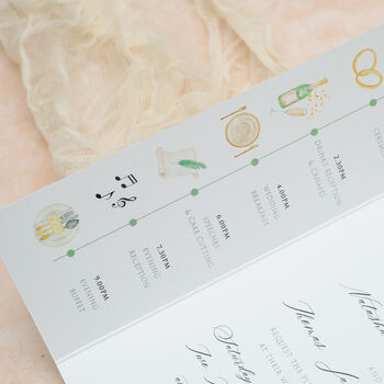 Lemons Folded Wedding Invitation, 4 of 4