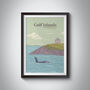 Gulf Islands National Park Canada Travel Poster Print, thumbnail 1 of 8