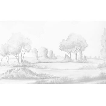 Hand Drawn English Forest Wall Three, 2 of 3